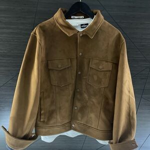 Zara Men's Tan Suede Shirt Jacket